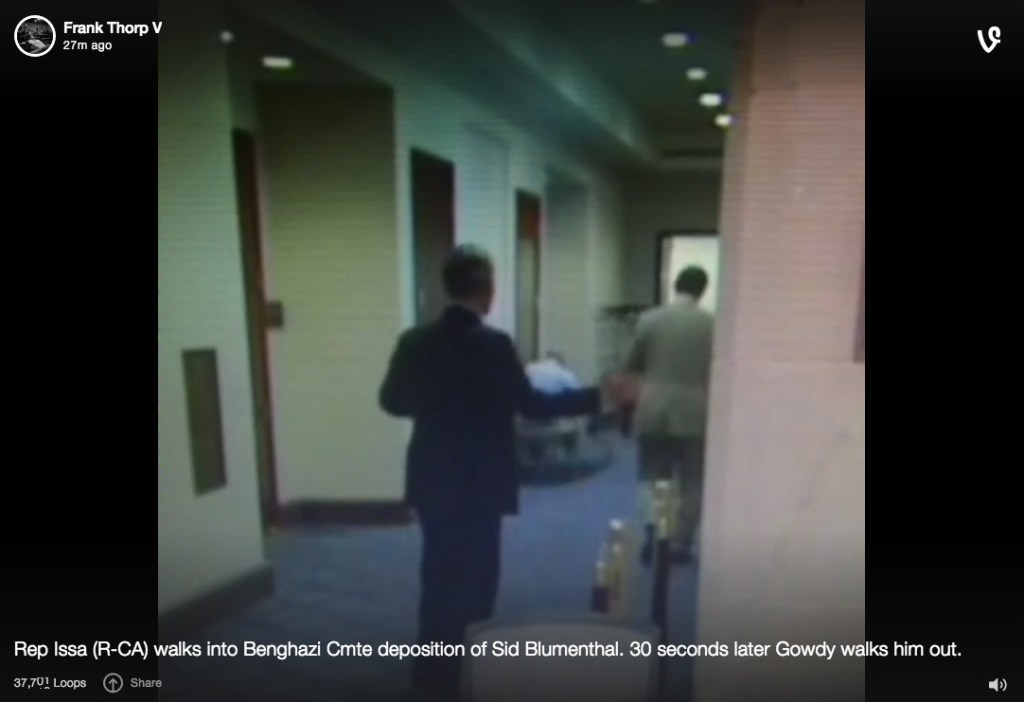 Video: Trey Gowdy asks Darrell Issa to leave Benghazi Committee deposition of Blumenthal