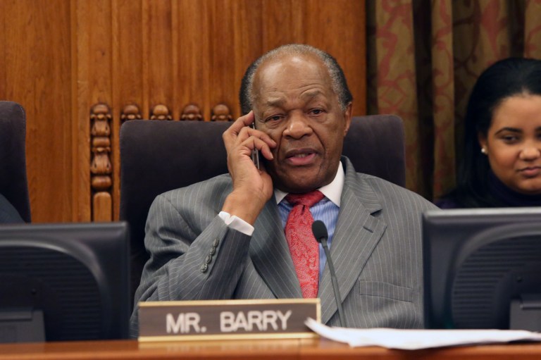 Ward 8 Councilman Marion Barry stridently criticized Mayor Vincent Gray on Monday for reducing funding for the D.C. Summer Youth Employment Program. (Photo: Graeme Jennings/Examiner)