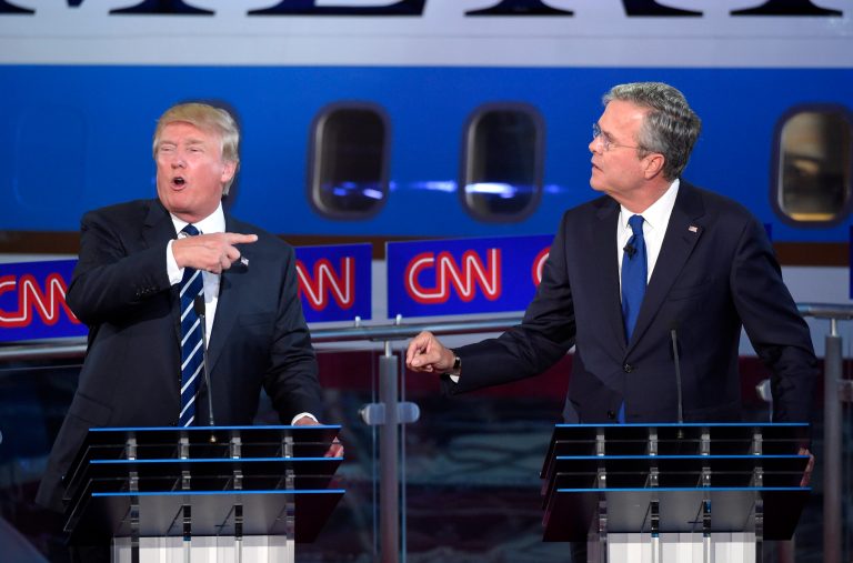 It's not unfair for Republican presidential candidate Donald Trump to bring up 9/11 in his ongoing debate with former Florida Gov. Jeb Bush.Â (AP Photo/Mark J. Terrill)