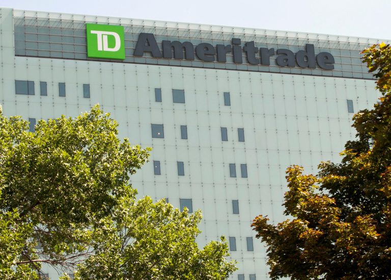 FILE - In this Monday, July 16, 2012, file photo, TD Ameritrade's new corporate headquarters stands in Omaha, Neb. A surge in trading activity at the end of 2013 helped online brokerage TD Ameritrade record a 31 percent jump in its quarterly profit as the economy continued improving and Congress avoided another budget stalemate. (AP Photo/Nati Harnik, File)