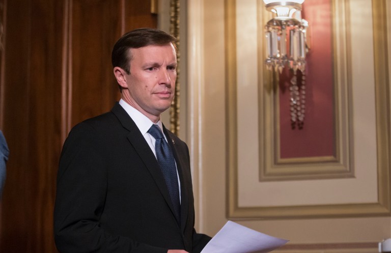 Sen. Chris Murphy's amendment would have expanded background checks to gun shows and online purchases, but it failed to win even a majority of Senate votes, and it failed 44-56. (AP Photo/J. Scott Applewhite)