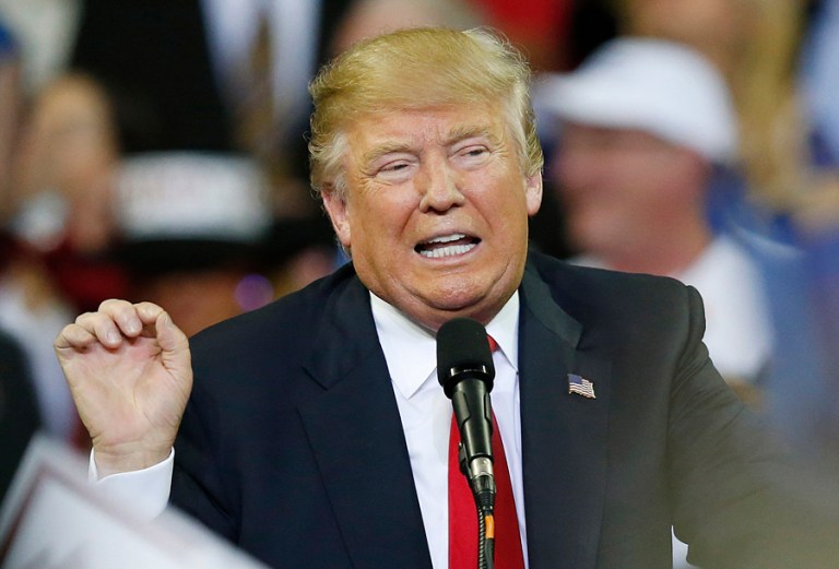 Trump took aim at Marco Rubio as well as Lindsey Graham. (AP Photo/Brynn Anderson)