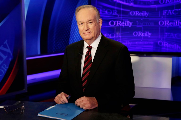 Almost 50 percent of adults say Fox News should cancel Bill O'Reilly's nightly program, according to a new poll. (AP Photo/Richard Drew)