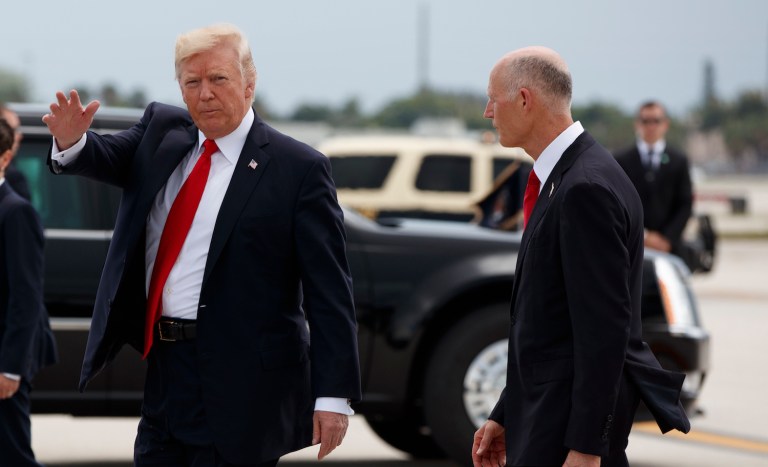 Both the National Park Service and Federal Aviation Administration issued restricted movement updates on their websites while the Trumps are at the resort near Thurmont, Md. (AP Photo/Evan Vucci)