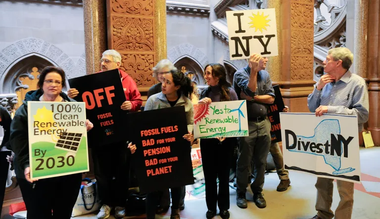 Some pension fund trustees are risking suboptimal returns by prioritizing political agendas over dollars and cents. These include divestment campaigns over prisons and fossil fuels. (AP Photo/Hans Pennink)