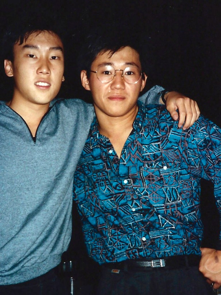 FILE - This 1988 file photo provided by Bobby Lee shows Kenneth Bae, right, and Bobby Lee together when they were freshmen students at the University of Oregon. North Korea says a Kenneth Bae, who was sentenced to 15 years' hard labour, smuggled in unspecified inflammatory literature and tried to establish a base for anti-Pyongyang activities at a hotel in the border city of Rason. The statement late Thursday, May 9, 2013 from an unidentified Supreme Court spokesman, provides the most in-depth look so far of Pyongyang's allegations against Kenneth Bae. Analysts say Pyongyang may be using Bae as bait to gain direct talks with Washington. (AP Photo/The Register-Guard, Bobby Lee, File)