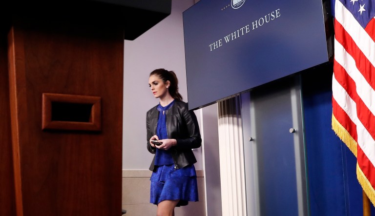 It was being speculated that Hicks would be questioned about her involvement in crafting a statement about the controversial June 2016 meeting between Trump's eldest son Donald Trump Jr., White House adviser and Trump's son-in-law Jared Kushner, former campaign manager Paul Manafort, and Kremlin-linked lawyer Natalia Veselnitskaya. (AP Photo/Pablo Martinez Monsivais)