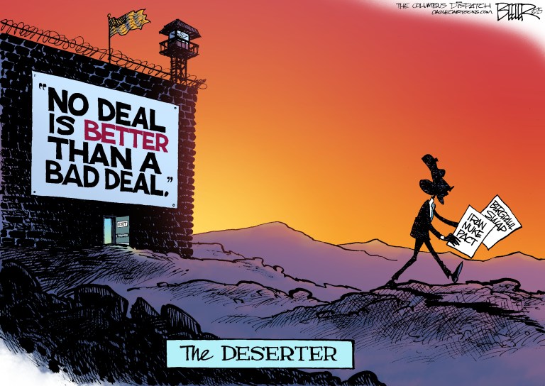 Editorial cartoon: The deserter