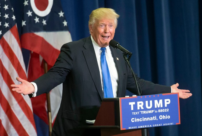 Presumptive Republican nominee Donald Trump declined to rule out not serving as president of the United States if he elected to the office in November. (AP Photo/John Minchillo)