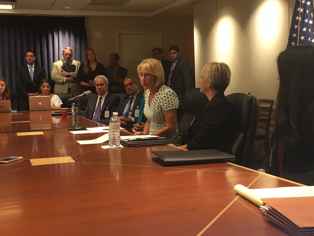 DeVos Calls on Congress to Clarify Title IX