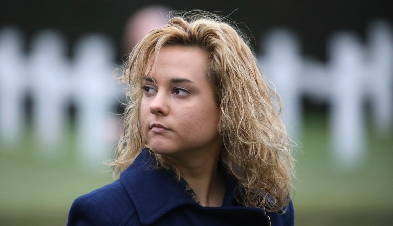 Charlotte Pence, daughter of United States Vice President Mike Pence, visits the Flanders Field American Cemetery and Memorial in Waregem, Belgium on Monday, Feb. 20, 2017.