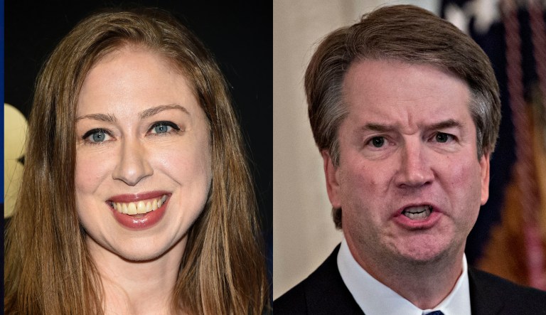 Chelsea Clinton and Brett Kavanaugh.