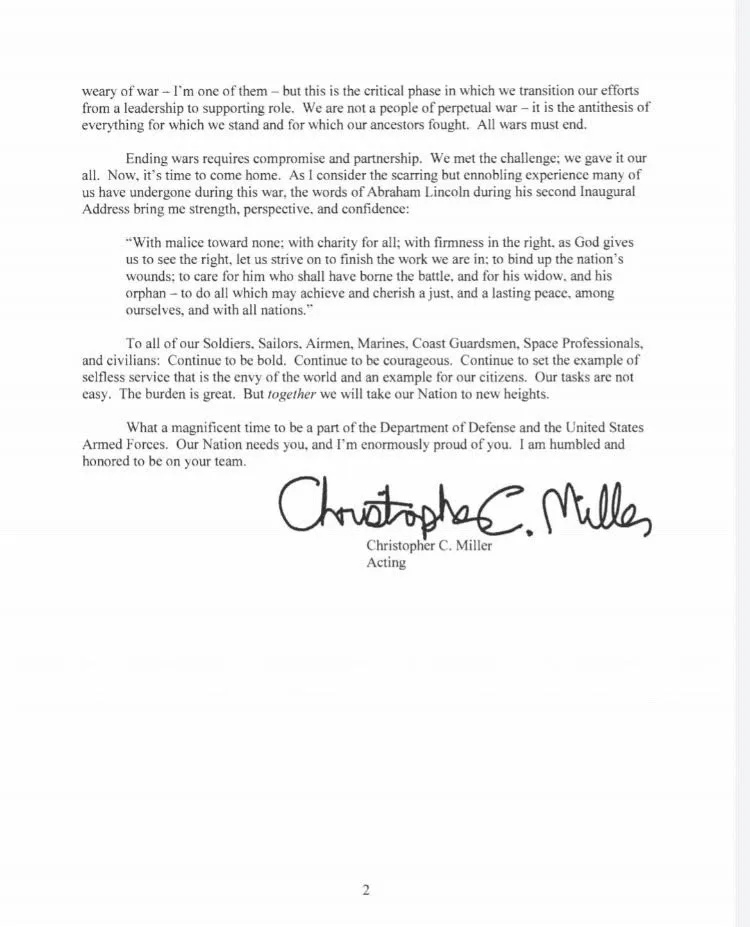 Christopher Miller Letter - Page Two