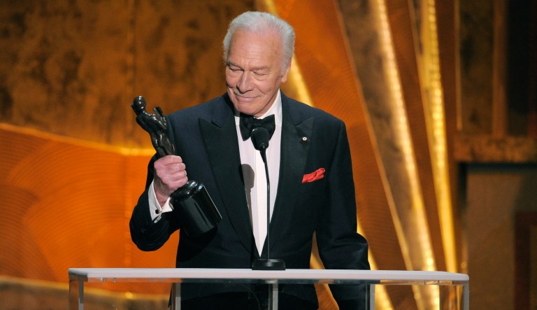 Christopher Plummer accepts the award for outstanding performance by a male actor in a supporting role for "Beginners" on Jan. 29, 2012 in Los Angeles. Plummer, the dashing award-winning actor who played Captain von Trapp in the film "The Sound of Music" and at 82 became the oldest Academy Award winner in history, has died. He was 91. Plummer died Friday morning, Feb. 5, 2021, at his home in Connecticut with his wife, Elaine Taylor, by his side, said Lou Pitt, his longtime friend and manager.