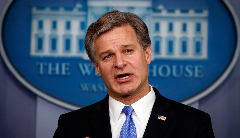 Christopher Wray: FBI investigating 5,000 terrorism cases worldwide