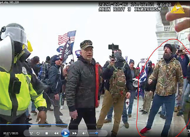 Capitol rioter who hit officer gets over three years in prison