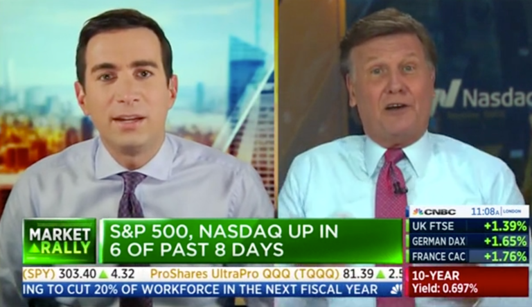 CNBC screenshot of Sorkin and Kernen