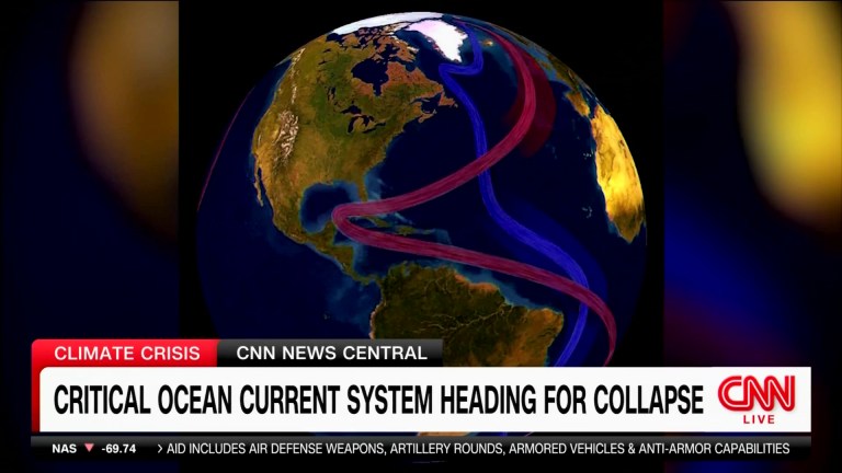 CNN reported on the Atlantic Ocean's potential collapse. 
