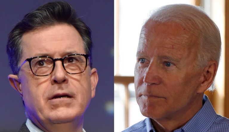 Late night host Stephen Colbert attacked former Vice President Joe Biden on his show last night.