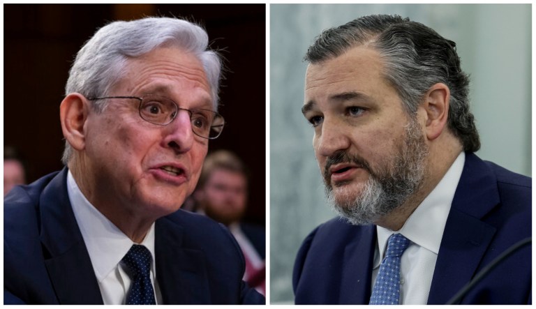 Merrick Garland and Ted Cruz.
