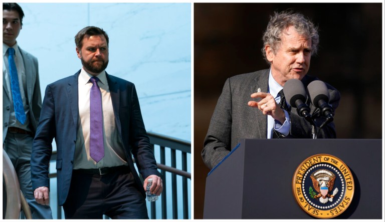 Sens. JD Vance (R-OH) and Sherrod Brown (D-OH)