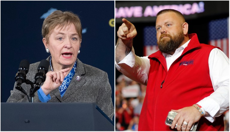 Candidates for Ohio's 9th congressional district, Rep. Marcy Kaptur (D-OH) and J.R. Majewski (R-OH)