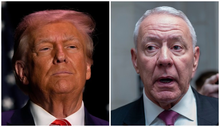 Former President Donald Trump and Rep. Ken Buck (R-CO).