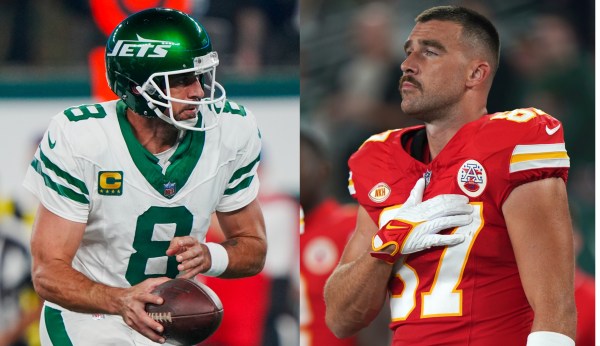 Travis Kelce laughs at ‘Mr. Pfizer’ nickname from Aaron Rodgers