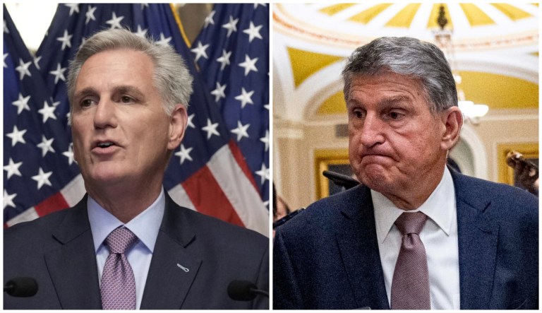 Former House Speaker Kevin McCarthy (R-CA) and Sen. Joe Manchin (D-WV)
