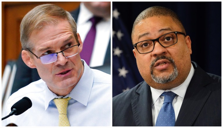 Jim Jordan and Alvin Bragg.