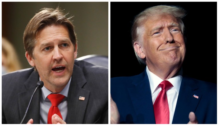 Sen. Ben Sasse (R-NE) and former President Donald Trump (R)