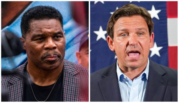Herschel Walker and Ron DeSantis.
