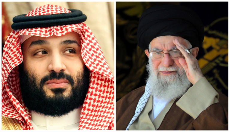 Saudi Crown Prince Mohammed bin Salman and Iranian President Ebrahim Raisi