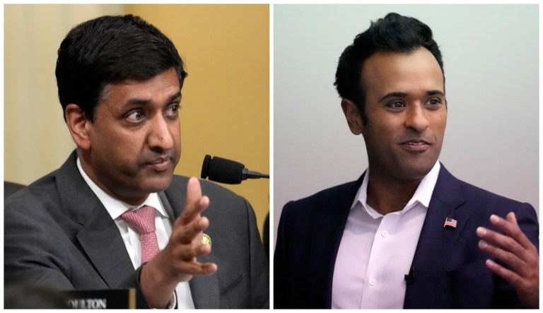 Left: Rep. Ro Khanna (D-CA); Right: Vivek Ramaswamy