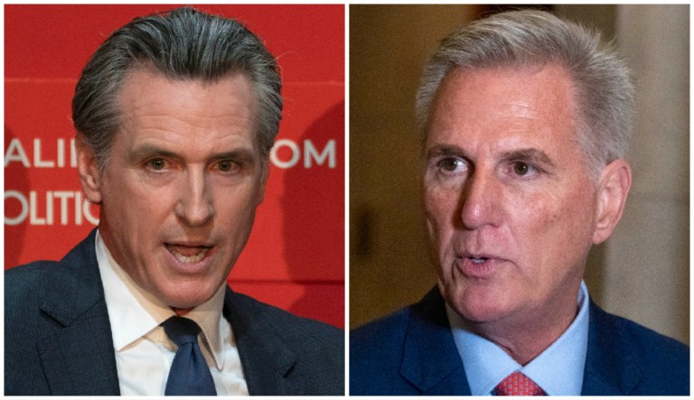 Gov. Gavin Newsom (D-CA) and House Speaker Kevin McCarthy (R-CA).