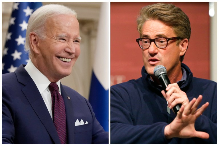 President Joe Biden and Joe Scarborough.