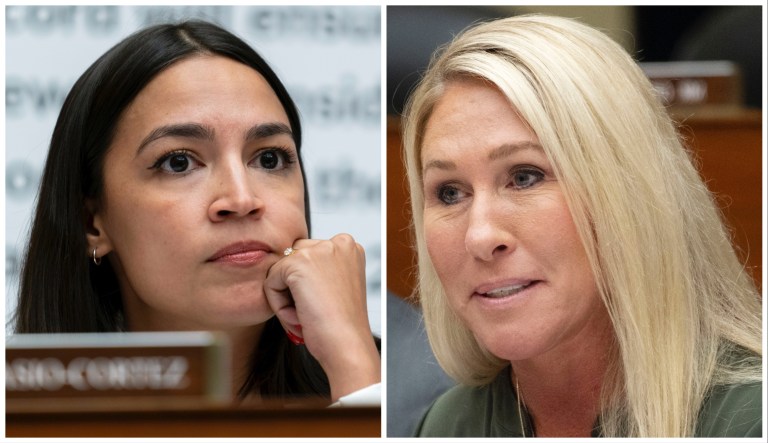Alexandria Ocasio-Cortez and Marjorie Taylor Greene.