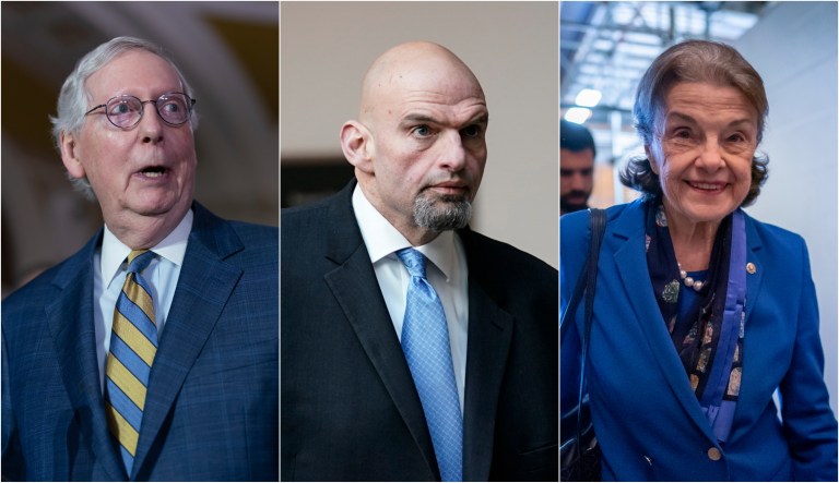 Sens. Mitch McConnell (R-KY), John Fetterman (D-PA), and Dianne Feinstein (D-CA) have all been absent from the Senate for various reasons.
