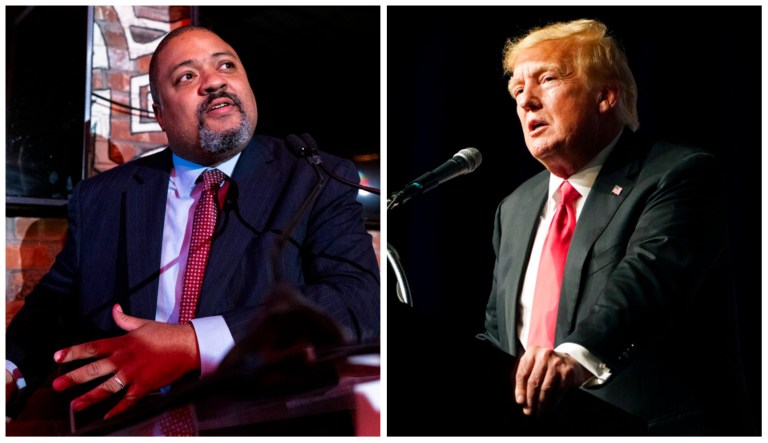 Alvin Bragg and Donald Trump