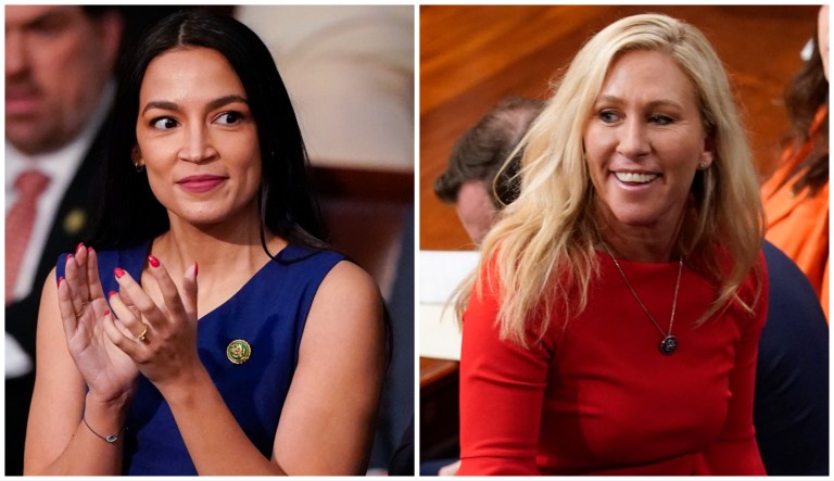 Reps. Alexandria Ocasio-Cortez (D-NY) and Marjorie Taylor Greene (R-GA)