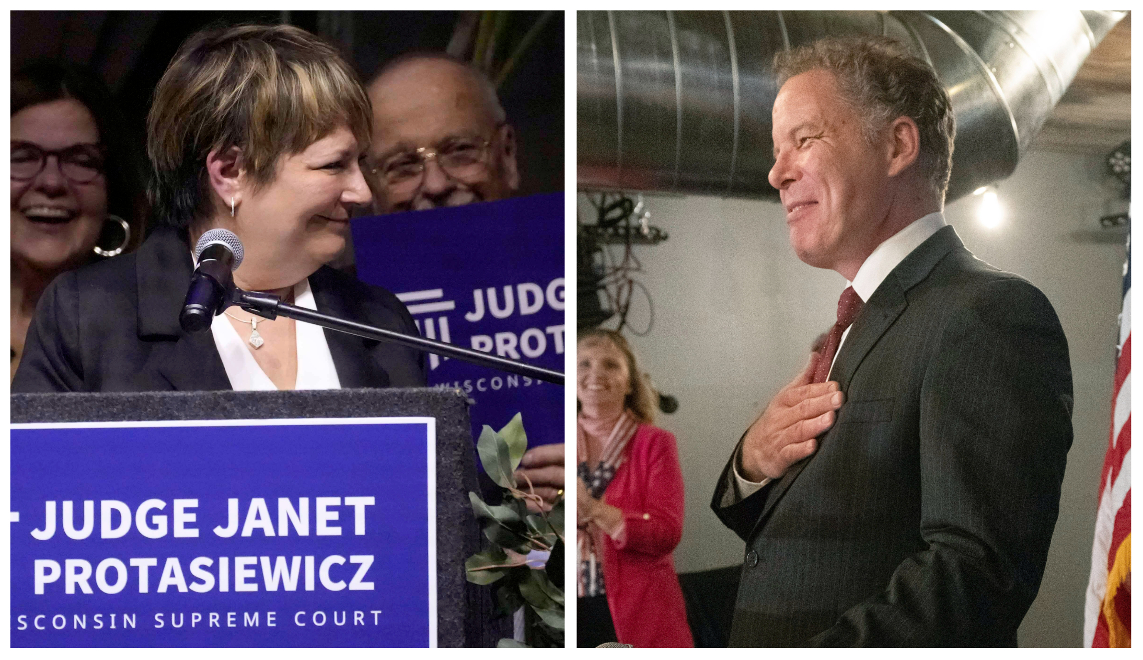 Janet Protasiewicz and Daniel Kelly