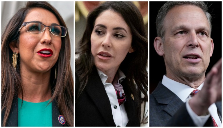 Reps. Lauren Boebert (R-CO), Anna Paulina Luna (R-FL), and Scott Perry (R-PA)
