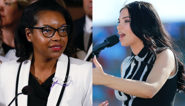 Rep. Emilia Sykes (D-OH) of the 34th District and Madison Gesiotto-Gilbert compete for the 13th District of Ohio.