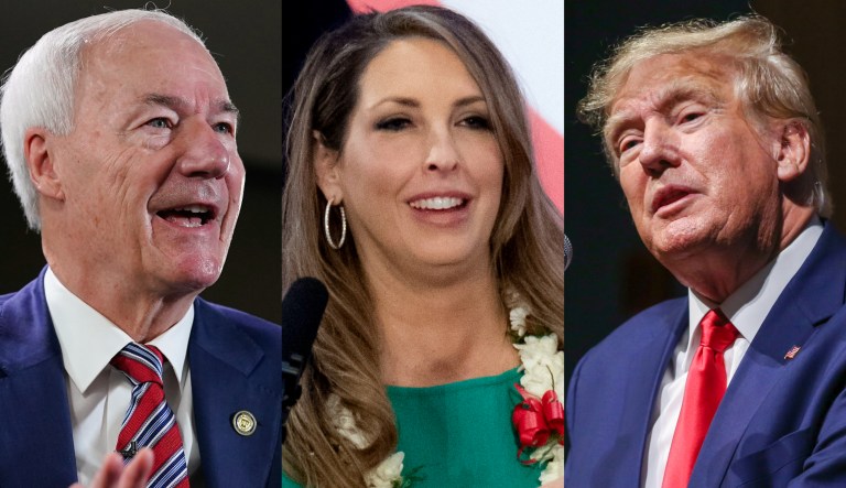 Ronna McDaniel defended her plan to a GOP pledge despite concerns from former President Donald Trump and former Arkansas Gov. Asa Hutchinson.