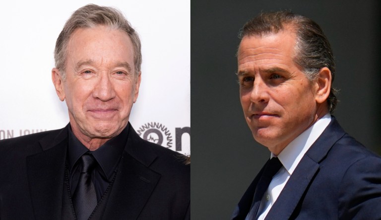 Actor Tim Allen, left, and Hunter Biden, President Joe Biden's son, right.
