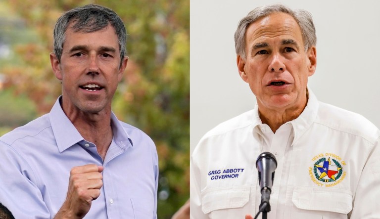 Former El Paso Rep. Beto O'Rourke, left, and Texas Gov. Greg Abbott, right.