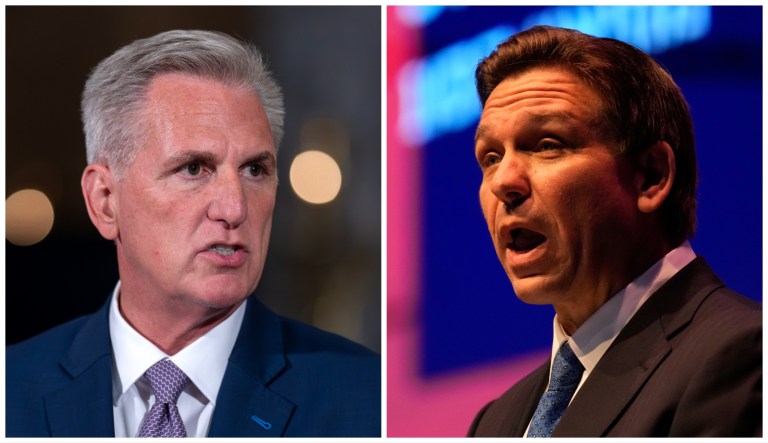House Speaker Kevin McCarthy and Gov. Ron DeSantis (R-FL).