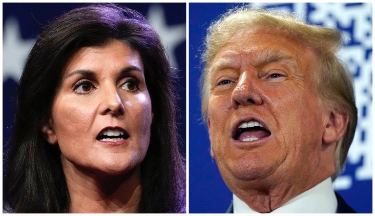 Nikki Haley and Donald Trump.