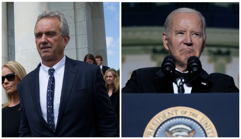 Democratic presidential candidate RFK Jr. and President Joe Biden.