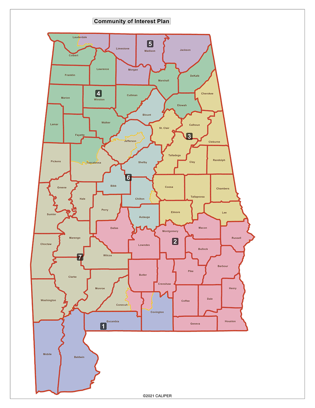 FOR QUIN Alabama Community of Interest Plan Map (Vertical) - 071723